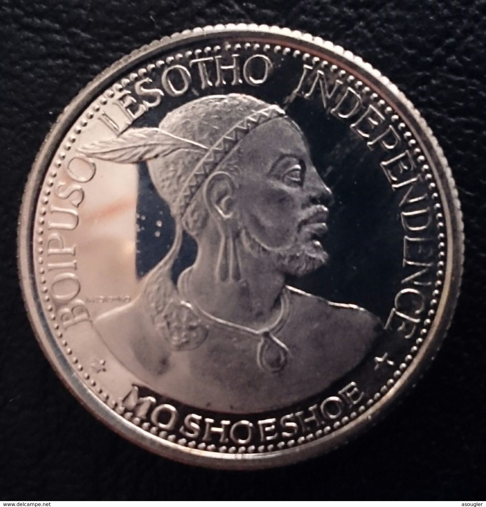 Lesotho 20 Licente 1966 Silver Proof "Independence Attained" Free Shipping Via Registered Air Mail - Lesotho