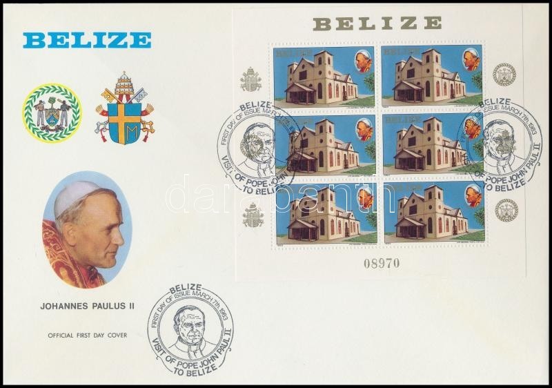 1983 II. János Pál Pápa Kisív Mi 696 FDC-n - Other & Unclassified