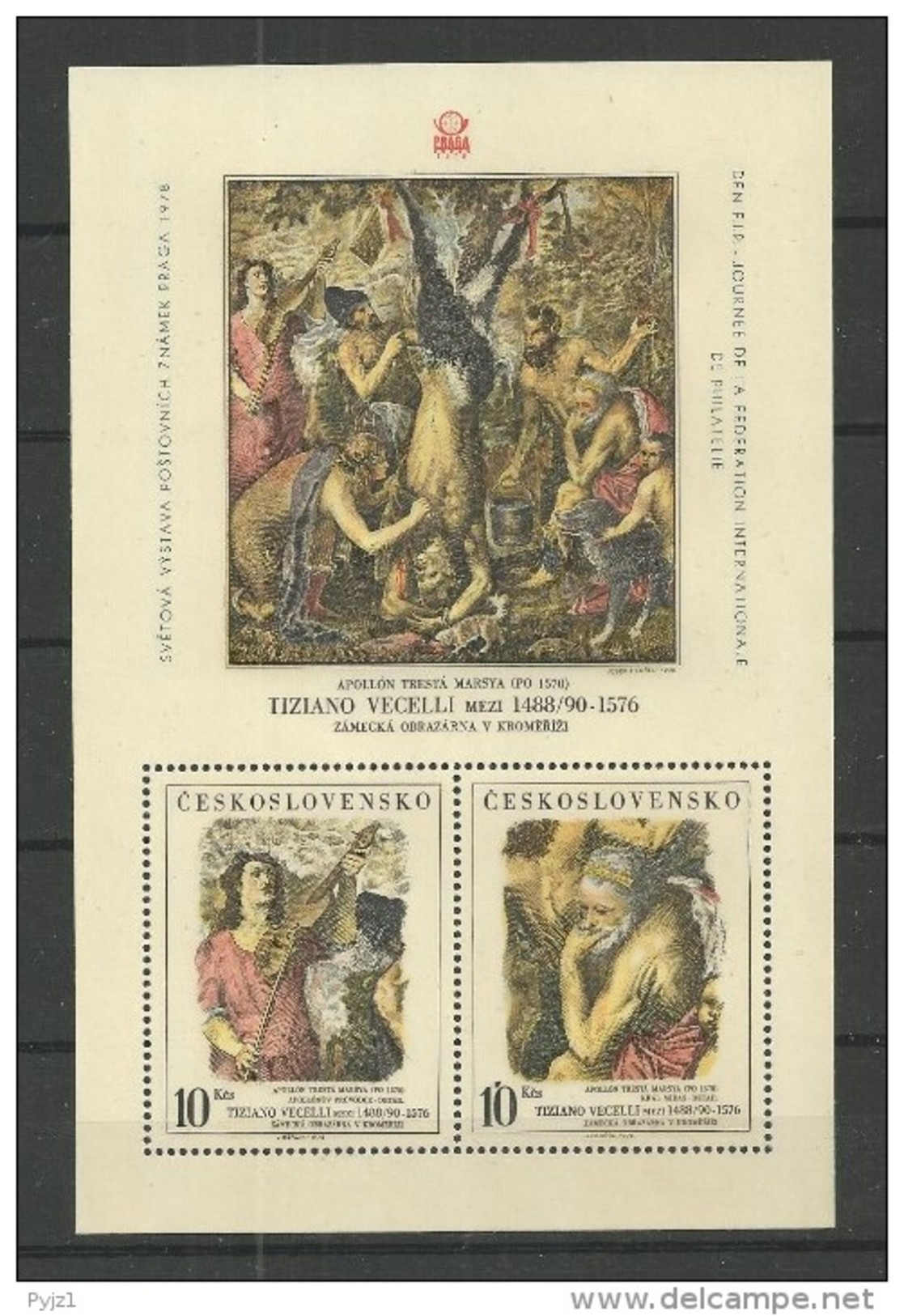 1978 MNH  Ceskoslovensko, Block 38, Postfris** - Blocs-feuillets