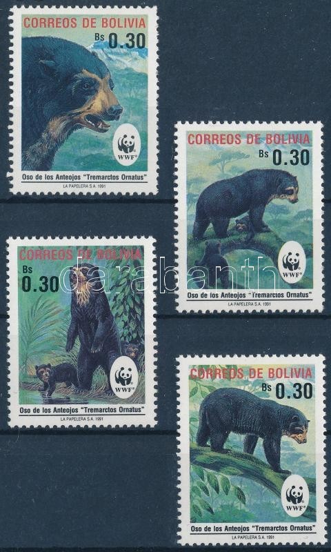 ** 1991 WWF: Pápaszemes Medve Sor Mi 1137-1140 - Sonstige & Ohne Zuordnung