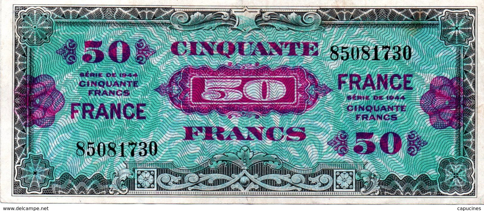 50 F "Verso FRANCE" - Type 1945 (série De 1944) - (TTB) - 1945 Verso Francés