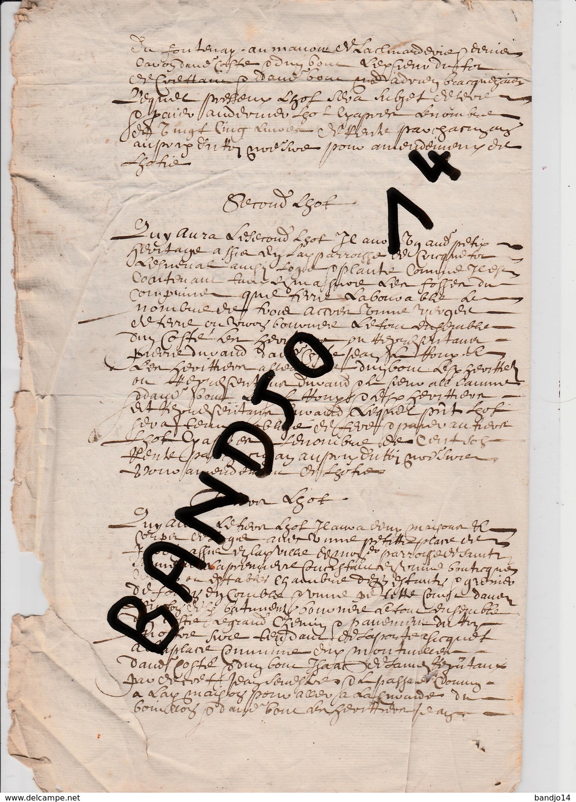 76 - Seine Maritime - Le Fontenay - Criquetot L'Esneval -  1655 - Partage Des Biens De "feu" Abraham Vastel - 4 Scan - Manuscrits