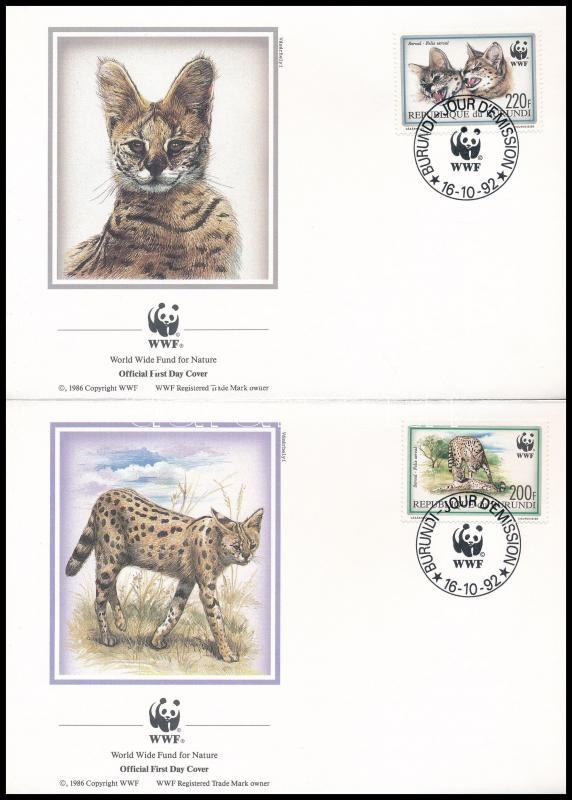 1992 WWF: Szervál Sor 4 FDC-n Mi 1758-1761 - Sonstige & Ohne Zuordnung