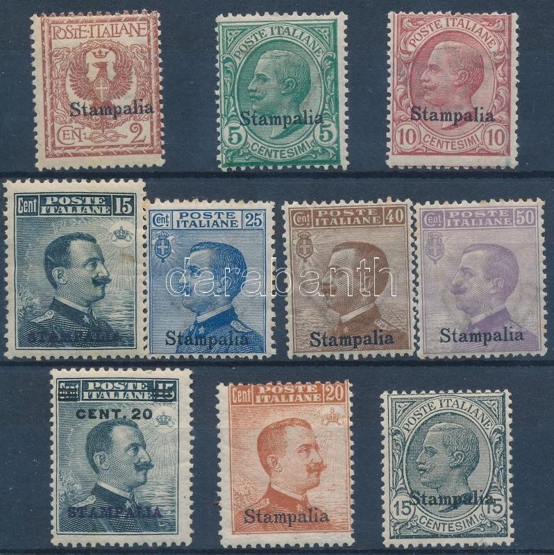 * 1912 Forgalmi 10 érték Stampalia Felülnyomással Mi 3-12 XIII - Sonstige & Ohne Zuordnung