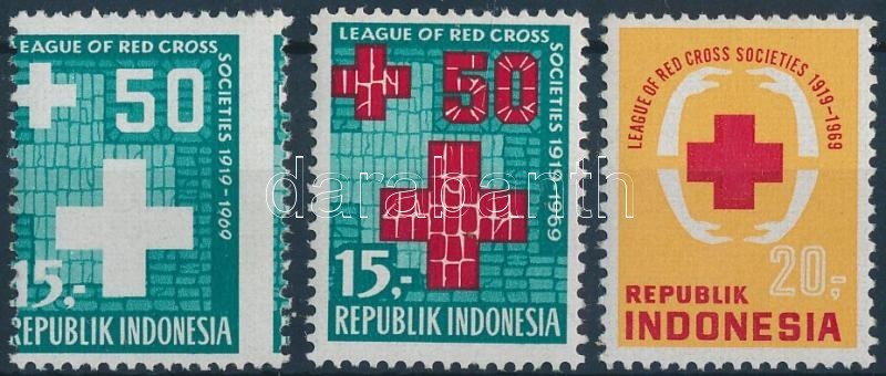 ** 1969 Vöröskereszt Sor 2é + Egyik érték Elfogazva, Piros Színnyomat Nélkül / Red Cross, 1 Value Red Colour Omitted, Wi - Sonstige & Ohne Zuordnung