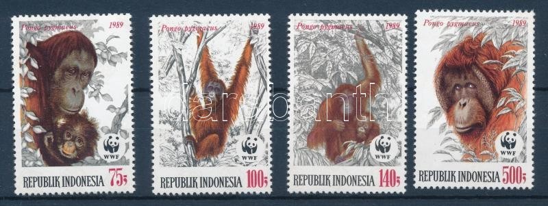 ** 1989 WWF: Orángután Sor + 4 Db FDC Mi 1291-1294 - Sonstige & Ohne Zuordnung