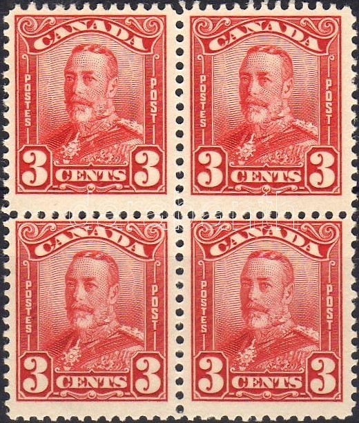 ** 1928 V. György Mi 130 Négyestömb / Block Of 4 - Sonstige & Ohne Zuordnung