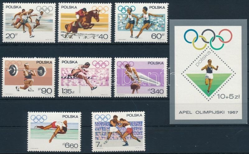 ** 1967 Olimpia Sor Mi 1761-1768 + Blokk 40 - Sonstige & Ohne Zuordnung