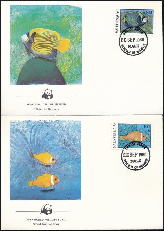 1986 WWF: Halak Sor 4 FDC-n Mi 1198-1201 - Sonstige & Ohne Zuordnung