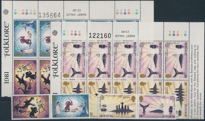 ** 1981 Europa CEPT Pár  + ívsarki 10-es Tömbök Mi 253-256 - Sonstige & Ohne Zuordnung