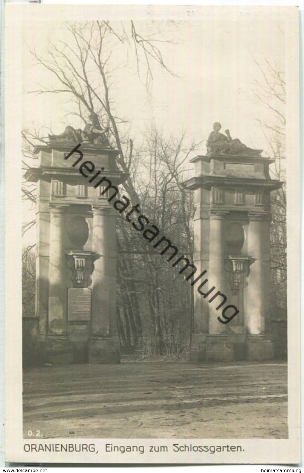 Oranienburg - Eingang Zum Schlossgarten - Foto-Ansichtskarte - Verlag Ludwig Walter Berlin - Oranienburg