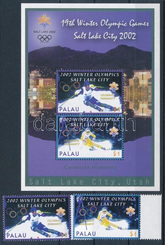 ** 2002 Téli Olimpia, Salt Lake City ívszéli Sor Mi 2082-2083 + Blokk 150 - Sonstige & Ohne Zuordnung