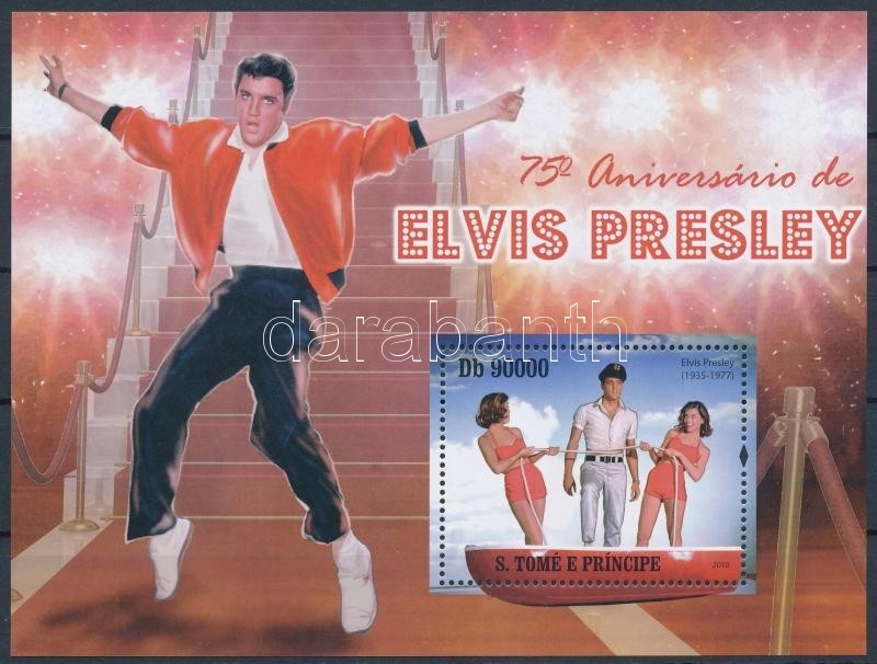 ** 2010 75 éve Született Elvis Presley Blokk Mi 750 - Sonstige & Ohne Zuordnung