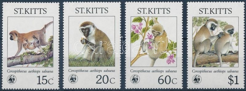 ** 1986 WWF: Majom Sor + 4 Db FDC Mi 184-187 - Other & Unclassified