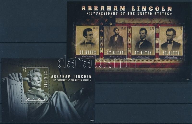 ** 2012 Abraham Lincoln Kisív Mi 1301-1304  + Blokk Mi 124 - Sonstige & Ohne Zuordnung