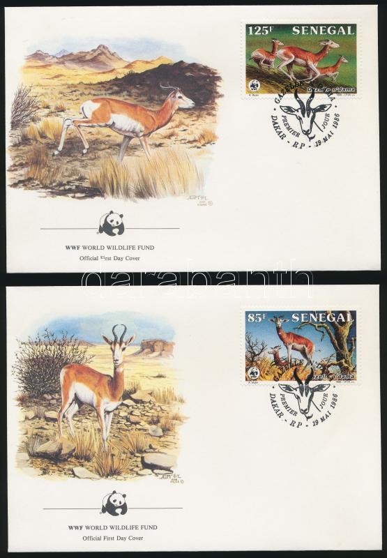 1986 WWF: Gazella Sor Mi 875-878 4 Db FDC-n - Sonstige & Ohne Zuordnung