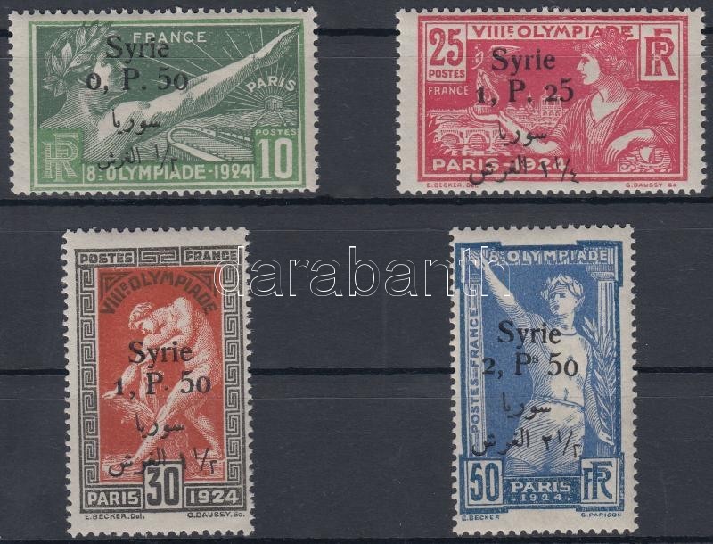 ** 1924 Párizsi Olimpiai Játékok Sor Felülnyomással Mi 254-257 - Altri & Non Classificati