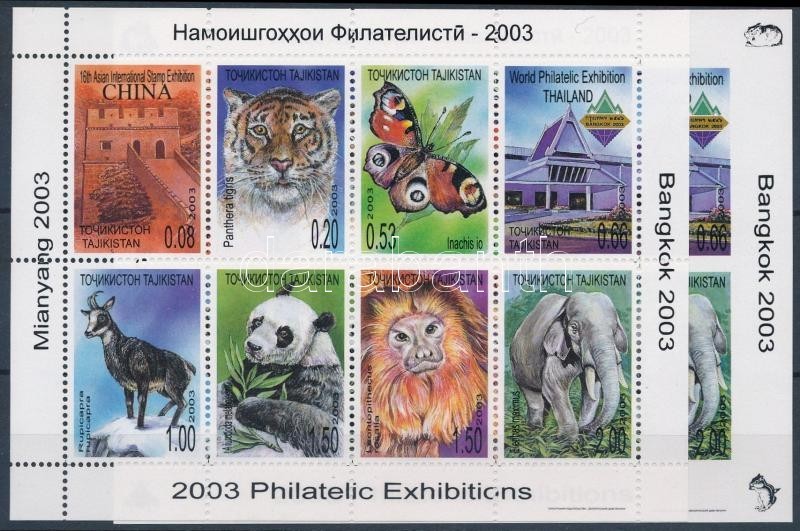 ** 2003 Nemzetközi Bélyegkiállítás, BANGKOK Fogazott és Vágott Kisív Mi 276-283 A + B - Sonstige & Ohne Zuordnung