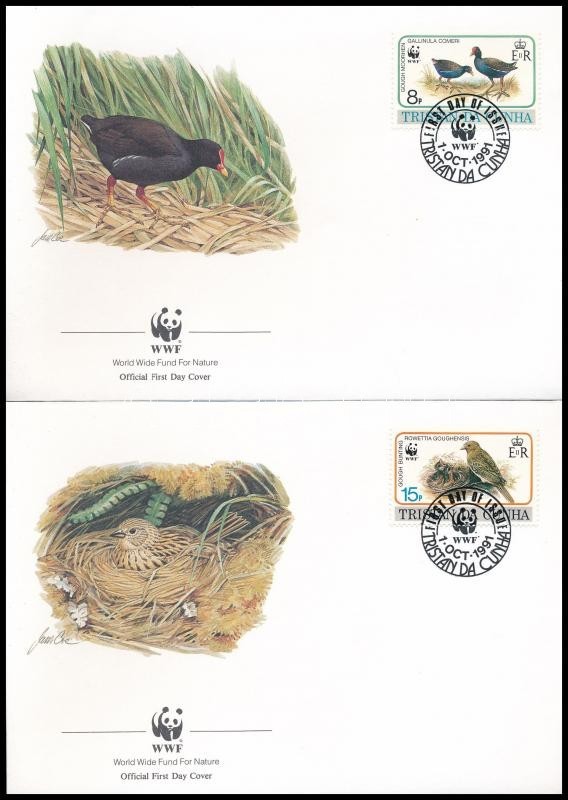 1991 WWF: Madár Sor 4 Db FDC-n Mi 513-516 - Sonstige & Ohne Zuordnung