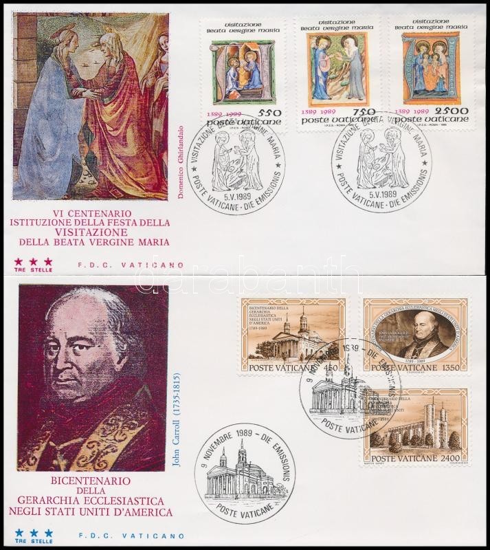 1989 2 Klf Sor 2 FDC-n Mi 973-975 + 993-995 - Sonstige & Ohne Zuordnung