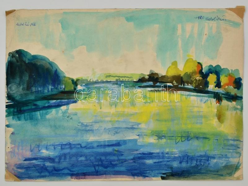 Antal Irén (1903-1999): Vízparton, Akvarell, Papír, Jelzett, 31×43 Cm - Sonstige & Ohne Zuordnung