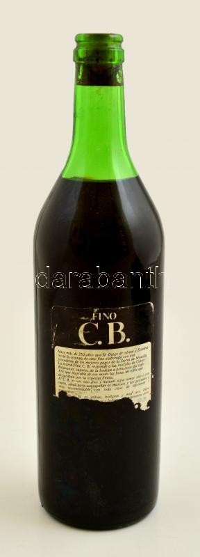 Cca 1980 Fino CB. Vörösbor Bontatlan Palackban, Címke Nélkül / Unopened Bottle - Sonstige & Ohne Zuordnung