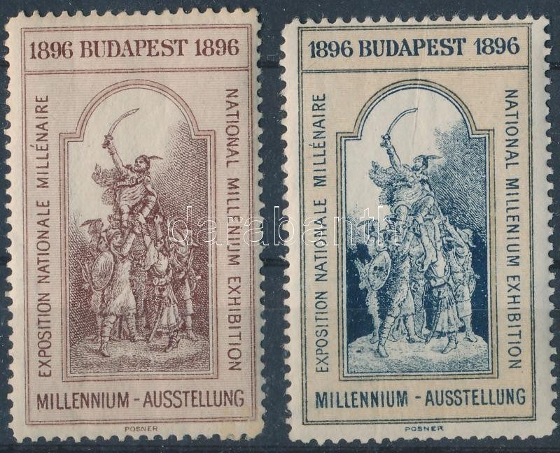 ** 1896 2 Db Millennium Levélzáró - Ohne Zuordnung