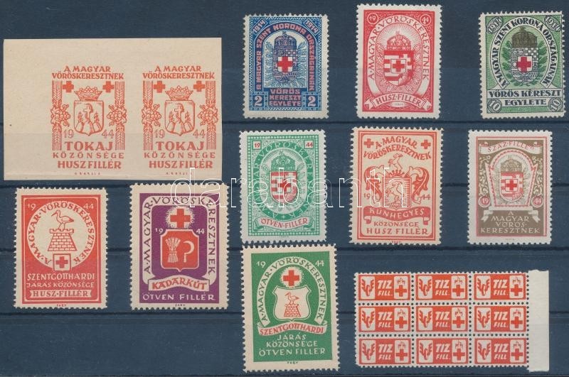 1910-1944 20 Db Vöröskereszt Levélzáró / 20 Red Cross Labels - Ohne Zuordnung