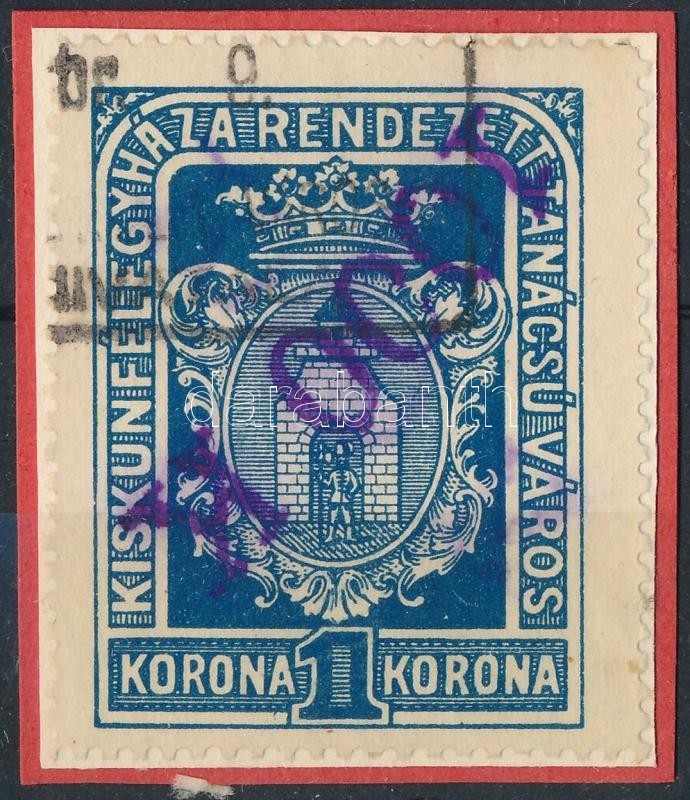1923 Kiskunfélegyháza R.T.V. 13 A Sz. Okirati Illetékbélyeg (20.000) - Ohne Zuordnung