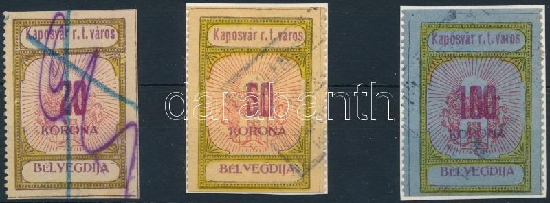 1922 Kaposvár 3 Klf Bélyeg A 10. Sz. Bélyeg 3 Oldala Vágott (4.950) - Ohne Zuordnung