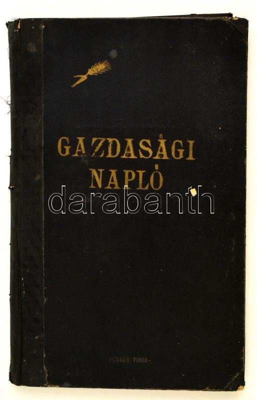 1930-1931 Gazdasági Napló A Magyaróvári M. Kir. Gazdasági Akadémia Elsőéves Hallgatói Számára, Kitöltve, Kézzel írt Beje - Ohne Zuordnung