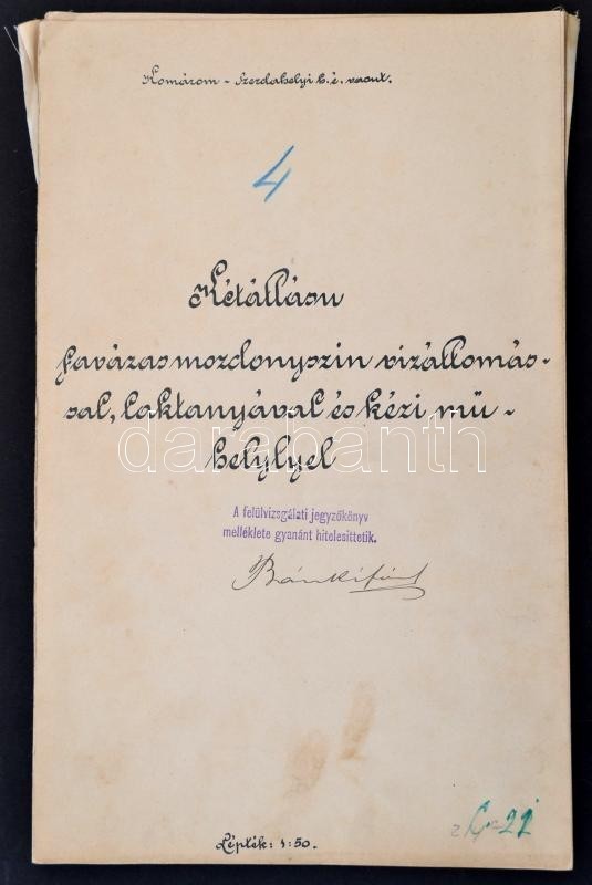 Cca 1900 Kétállású Favázas Mozdonyszín Vízállomással, Laktanyával, és Kézi Műhellyel. Komárom-Dunaszerdahelyi Hé. Vasút  - Ohne Zuordnung