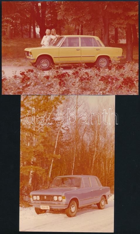 Cca 1975 Polski Fiat 125p Reklám Fotók, 2 Db, 11,5x16,5 Cm - Sonstige & Ohne Zuordnung