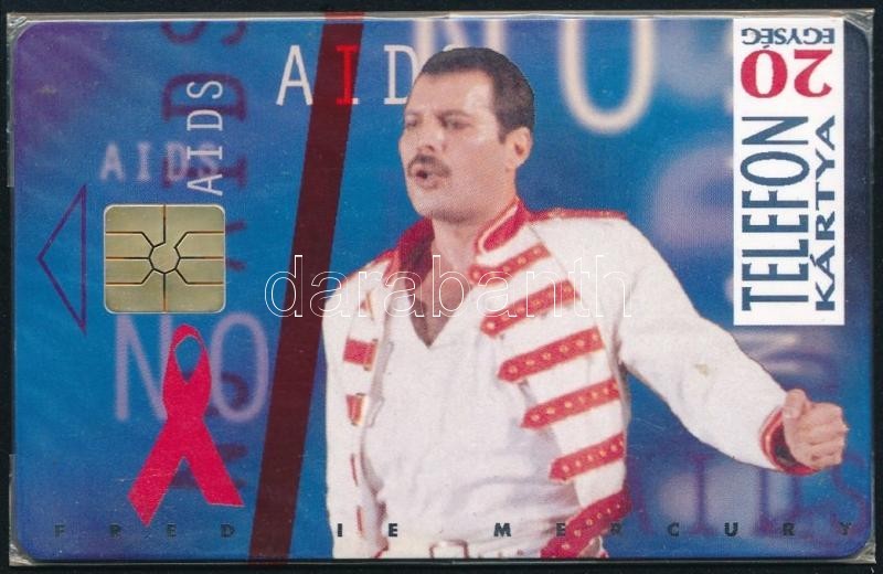 1995 Freddy Mercury, Aids. Használatlan Telefonkártya, Bontatlan Csomagolásban. Csak 4000 Pld! - Ohne Zuordnung
