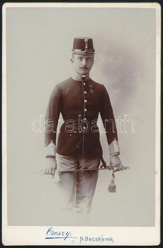 Cca 1890 Snájdig Hadnagy Fotója 11x16 Cm - Sonstige & Ohne Zuordnung