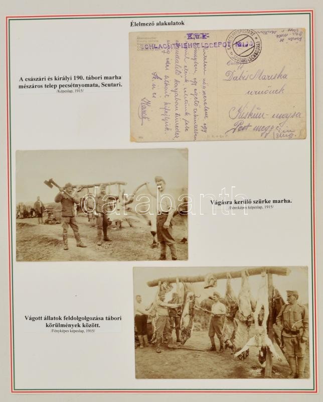 1915 Hadtáp Alakulat Az I. Világháborúban. Két Fotó és Egy Pecsételt Tábori Levél. - Sonstige & Ohne Zuordnung