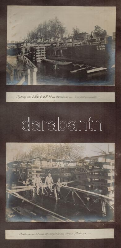 1914 A DDSG EP70 Hajója Szendrőnél, Más Vizi Objektumokkal, A Szerbek Az I. Világháború Kitörésekor Süllyesztették El A  - Sonstige & Ohne Zuordnung