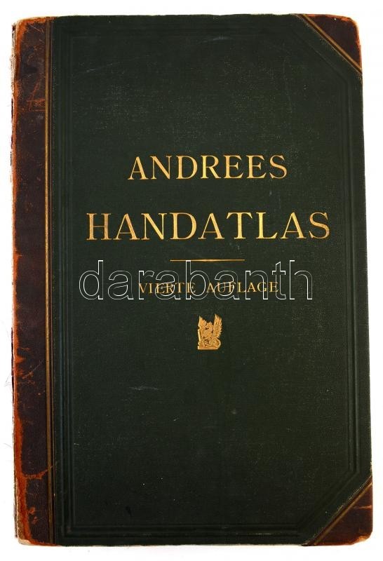 Andrees Allgemeiner Handatlas. Negyedik Kiadás. Bielefeld & Leipzig, 1899, Velhagen & Klasing Verlag. Kiadói Félbőr Köté - Sonstige & Ohne Zuordnung