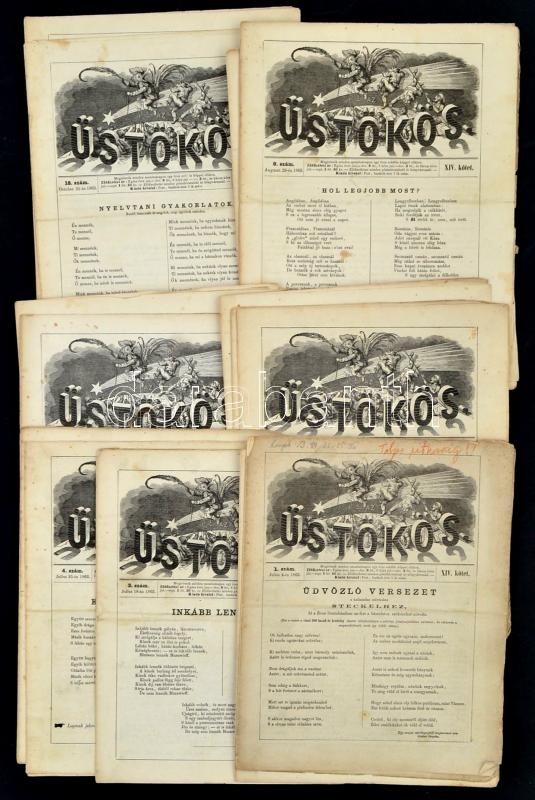 1863 Üstökös, Humoristico-belletrisztikus Hetilap, VI. évf. XIV. Kötet(,második Majdnem Teljes Félév,) 1-12. 14-23. Szám - Ohne Zuordnung