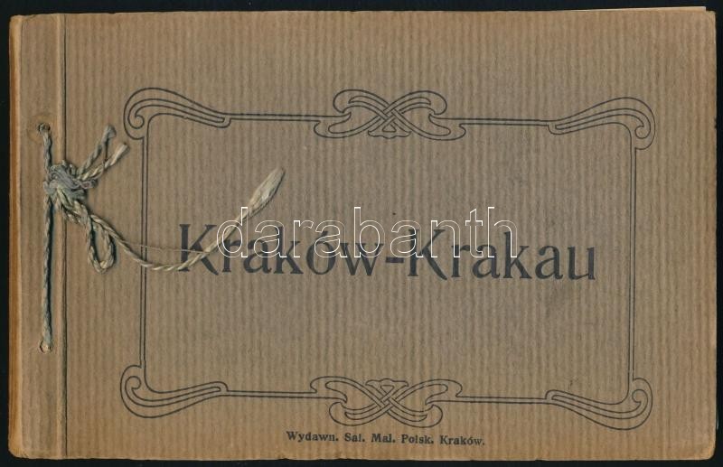 Cca 1900 Krakkó, Városképes Album, 20 Db Képpel, Szecessziós Borítóval / Kraków, Town-view Album With 20 Pictures12x19 C - Unclassified