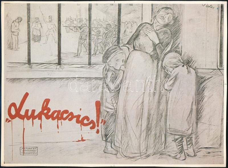 Bíró Mihály 'Lukacsics!' Plakátjának Modern Ofszet Reprintje, 20x27 Cm - Sonstige & Ohne Zuordnung