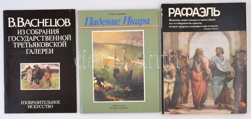 3 Db Orosz Nyelvű Művészeti Könyv (Vasznyecov, Raffaello, Brueghel) - Ohne Zuordnung