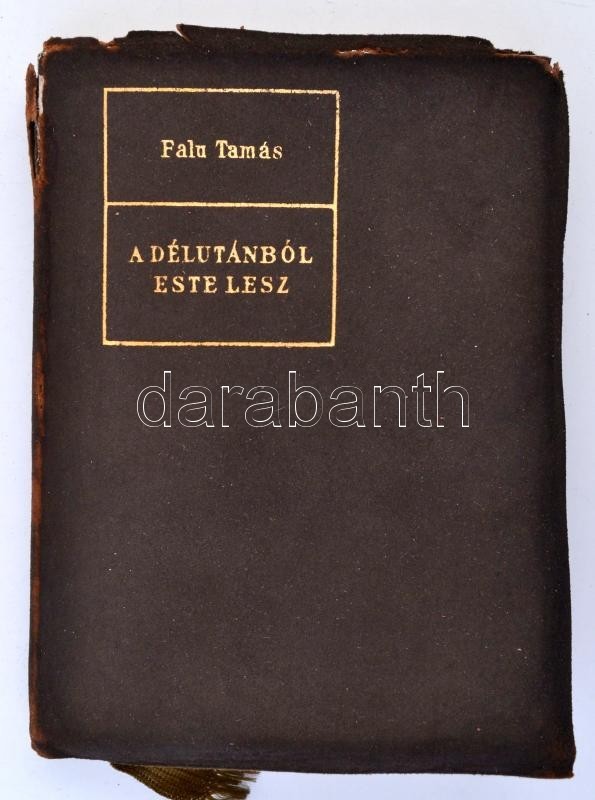 Falu Tamás: A Délutánból Este Lesz. Bp., (1935.), Singer és Wolfner, 129 P. Első Kiadás. Kiadói Bibliofil Velúrbőr-kötés - Ohne Zuordnung