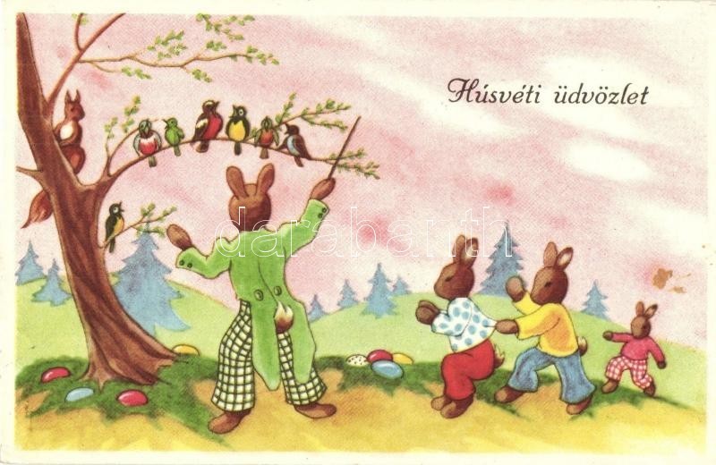 ** 4 Db RÉGI Használatlan Húsvéti üdvözlőlap / 4 Unused Pre-1945 Easter Greeting Motive Postcards - Ohne Zuordnung