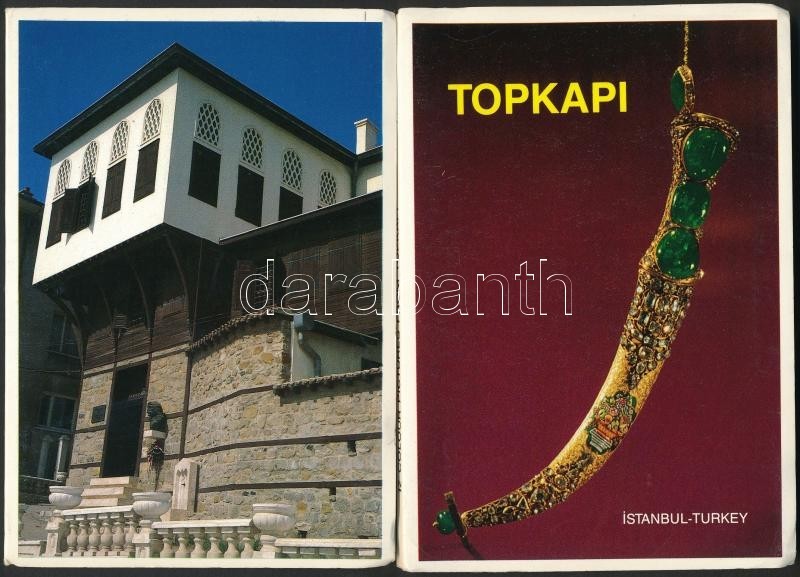 ** 3 Db MODERN Török Leporello Képeslapfüzet; 2 Istanbul, Rodostói Rákóczi Múzeum / 3 Modern Turkish Leporello Postcard  - Ohne Zuordnung
