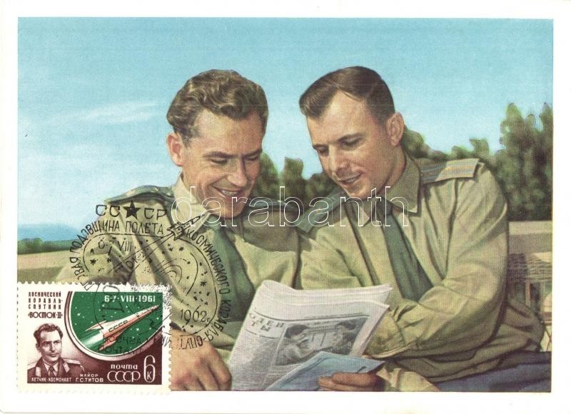 * T2/T3 1962 Soviet Pilots-cosmonauts GS Titov And Yu. A. Gagarin. So. Stpl - Non Classificati
