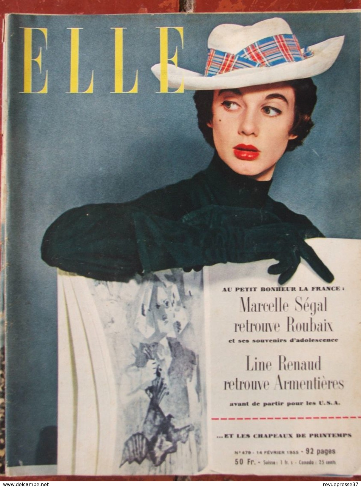 ELLE N°479 (14 Fév 1955) Prêt à Porter Grand Couturier -L Renaud - E Constantine - Mode