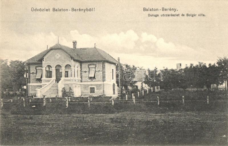 T2/T3 Balatonberény, Duruga Utca, Bolgár Villa. Neumark Adolf Kiadása (felületi Sérülés / Surface Damage) - Ohne Zuordnung