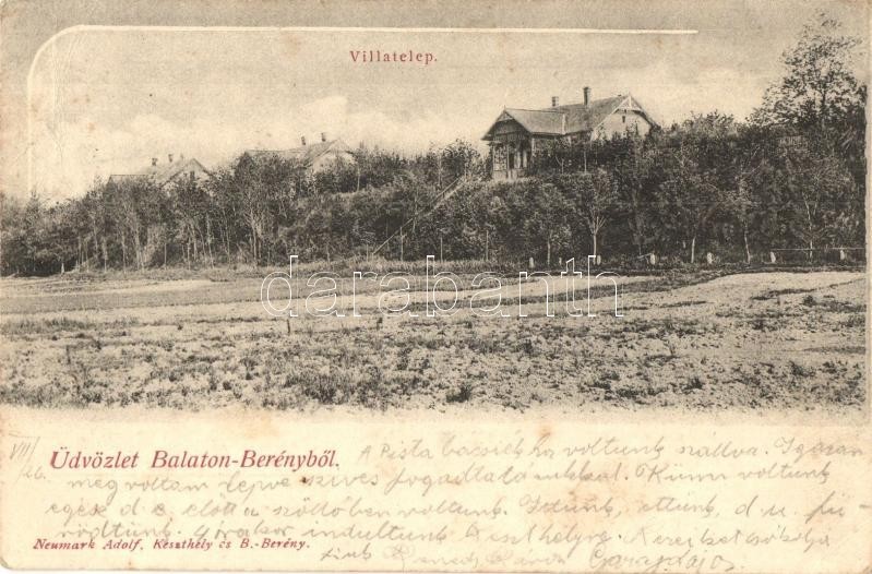 T2/T3 Balatonberény, Villa Telep. Neumark Adolf Kiadása (EB) - Ohne Zuordnung