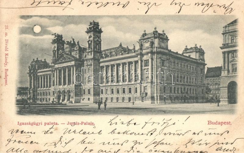 T2/T3 1899 Budapest V. Igazságügyi Palota. Divald Károly 11. Sz. (EK) - Ohne Zuordnung